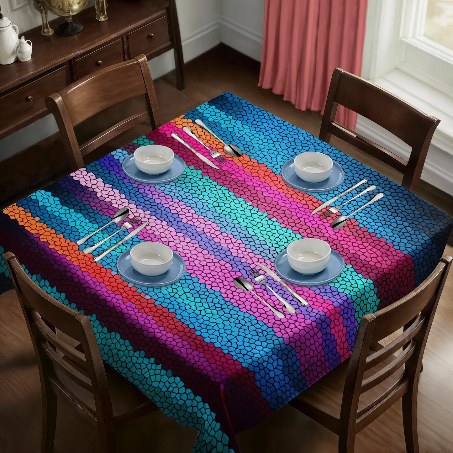 Colour Of Mosaic Square Tablecloth