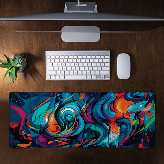 Colour Swirls Large Desk Pad