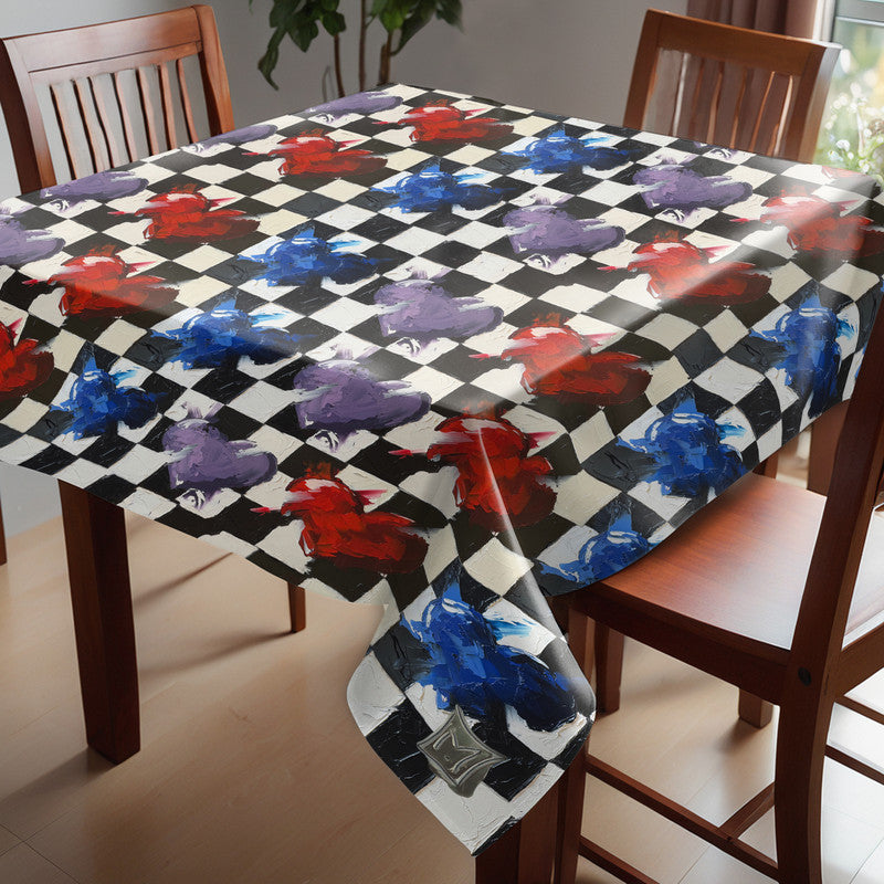 Coloured Hearts Square Tablecloth by Juanette Menderoi
