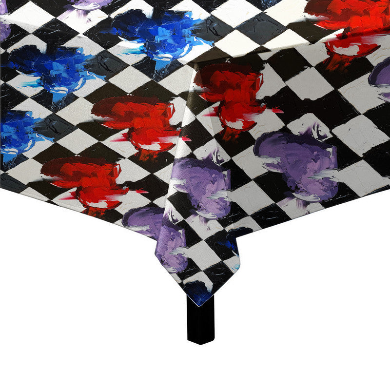 Coloured Hearts Square Tablecloth by Juanette Menderoi