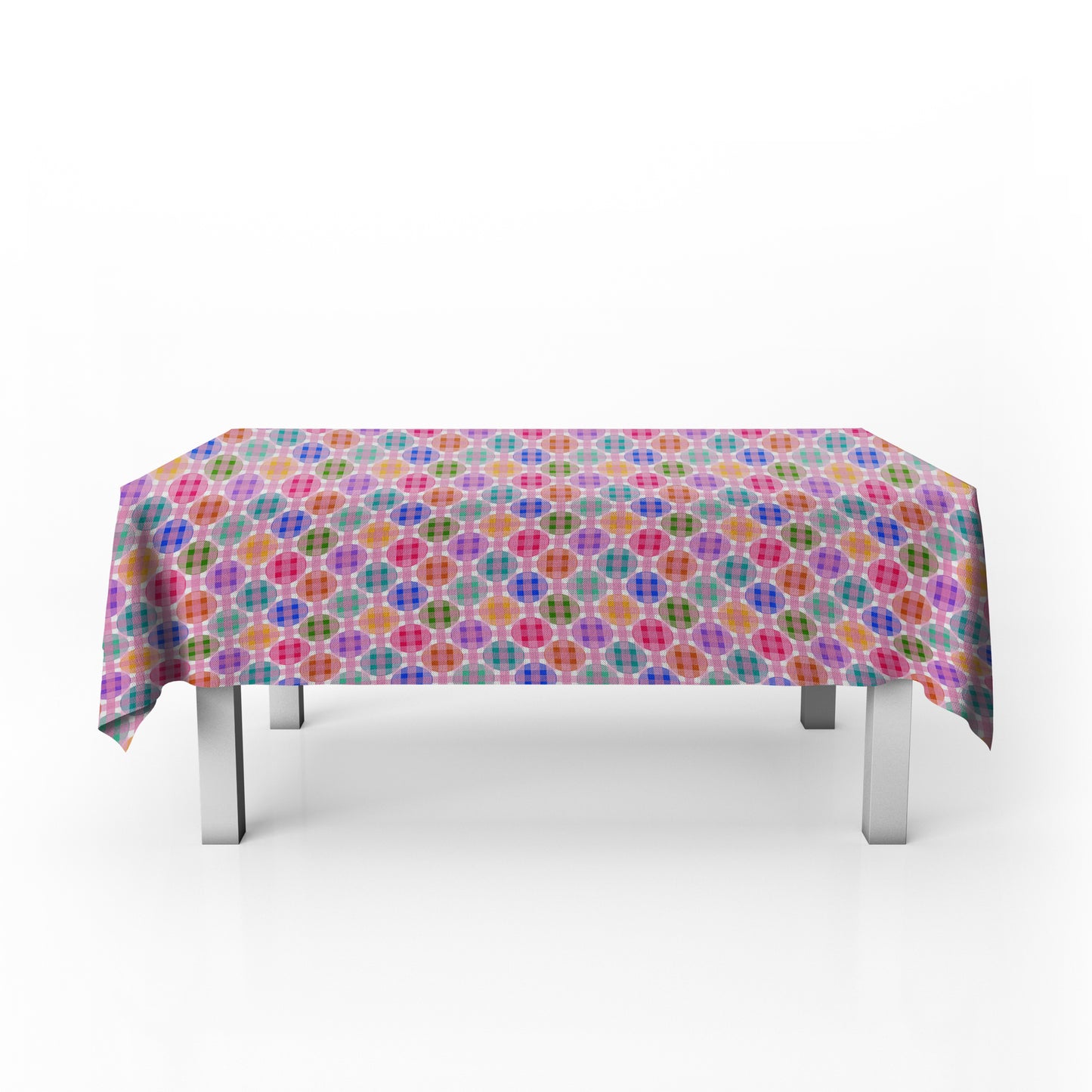 Coloured Circles Rectangle Tablecloth