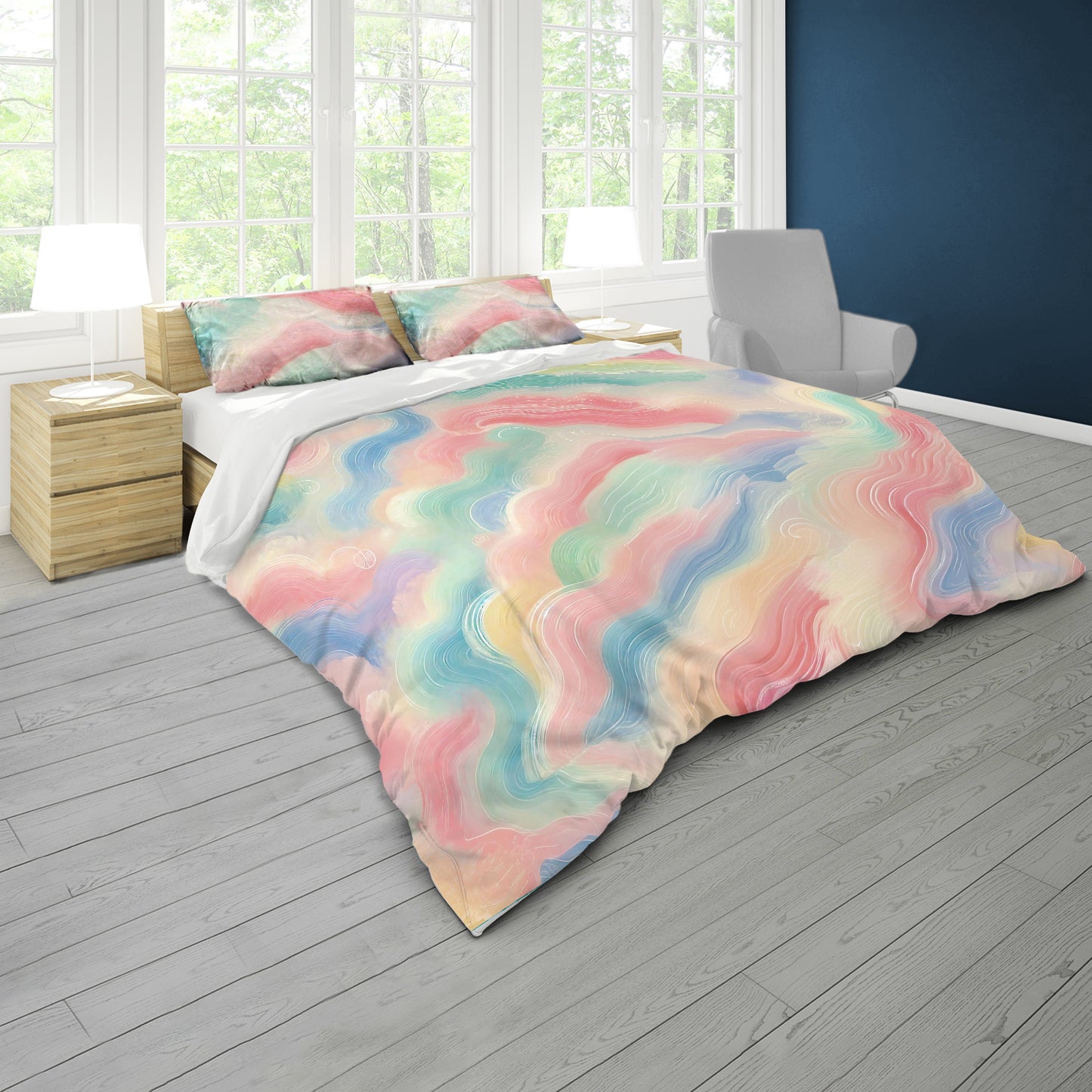 Coloured Clouds Duvet Cover Set
