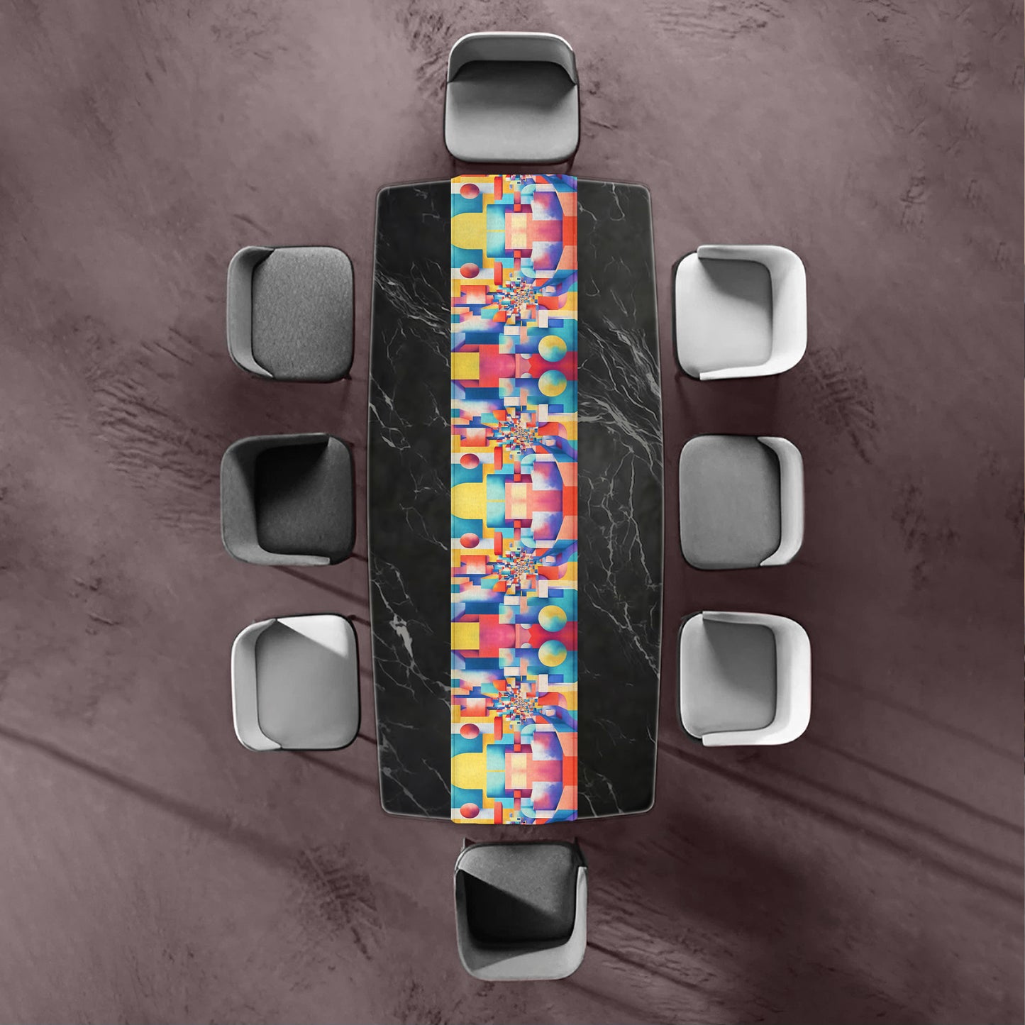 Coloured Geometry Table Runner