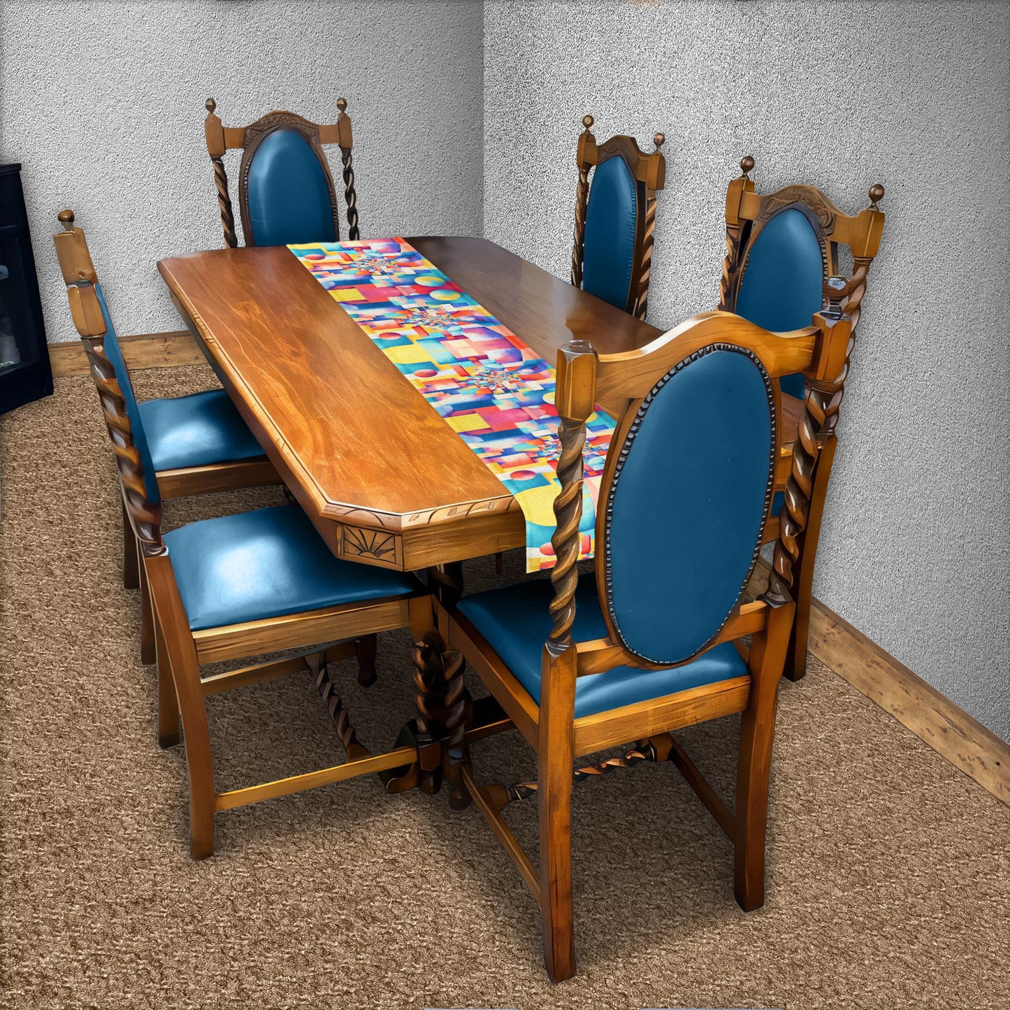 Coloured Geometry Table Runner