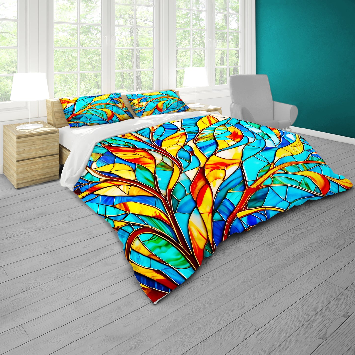 Coloured Glass Prism Duvet Cover Set