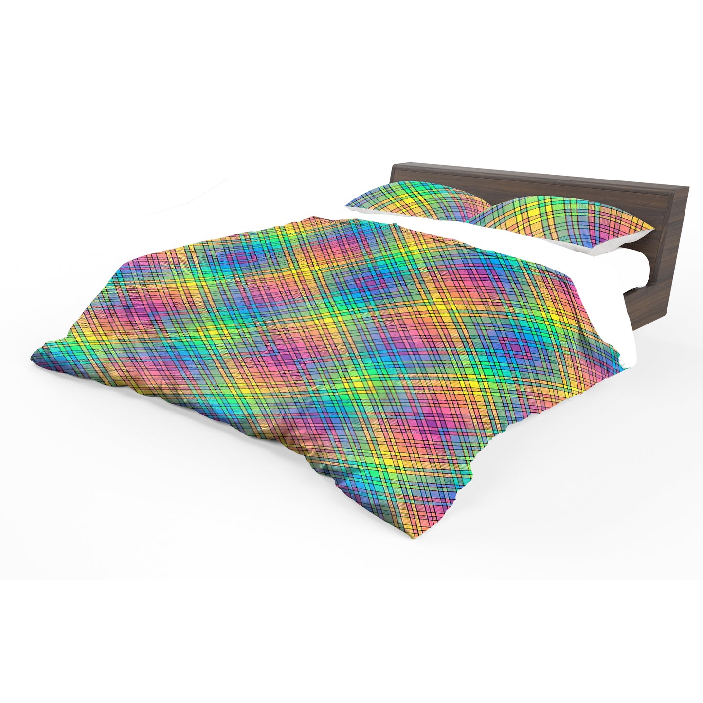 Coloured Plaid Pattern Mirage Duvet Cover Set