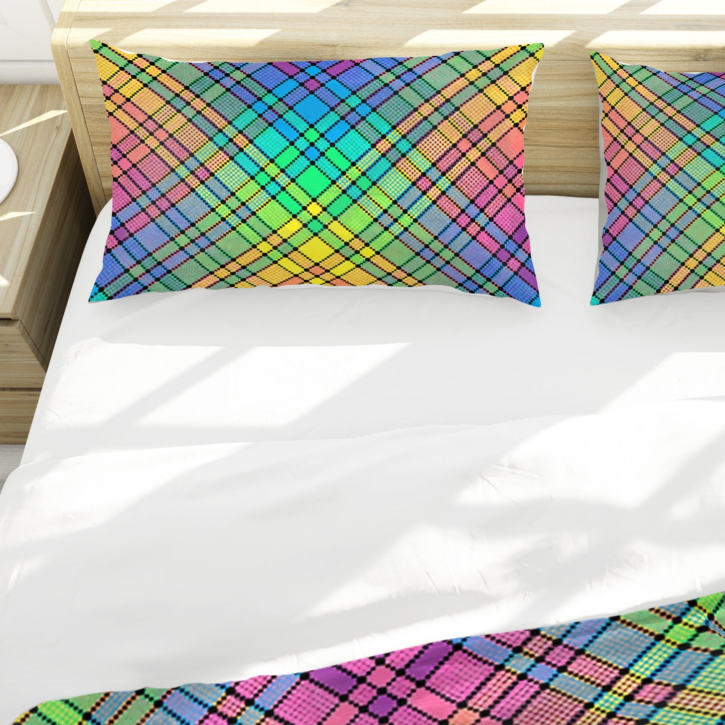Coloured Plaid Pattern Mirage Duvet Cover Set