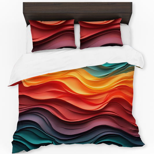 Coloured Velvet Currents Duvet Cover Set