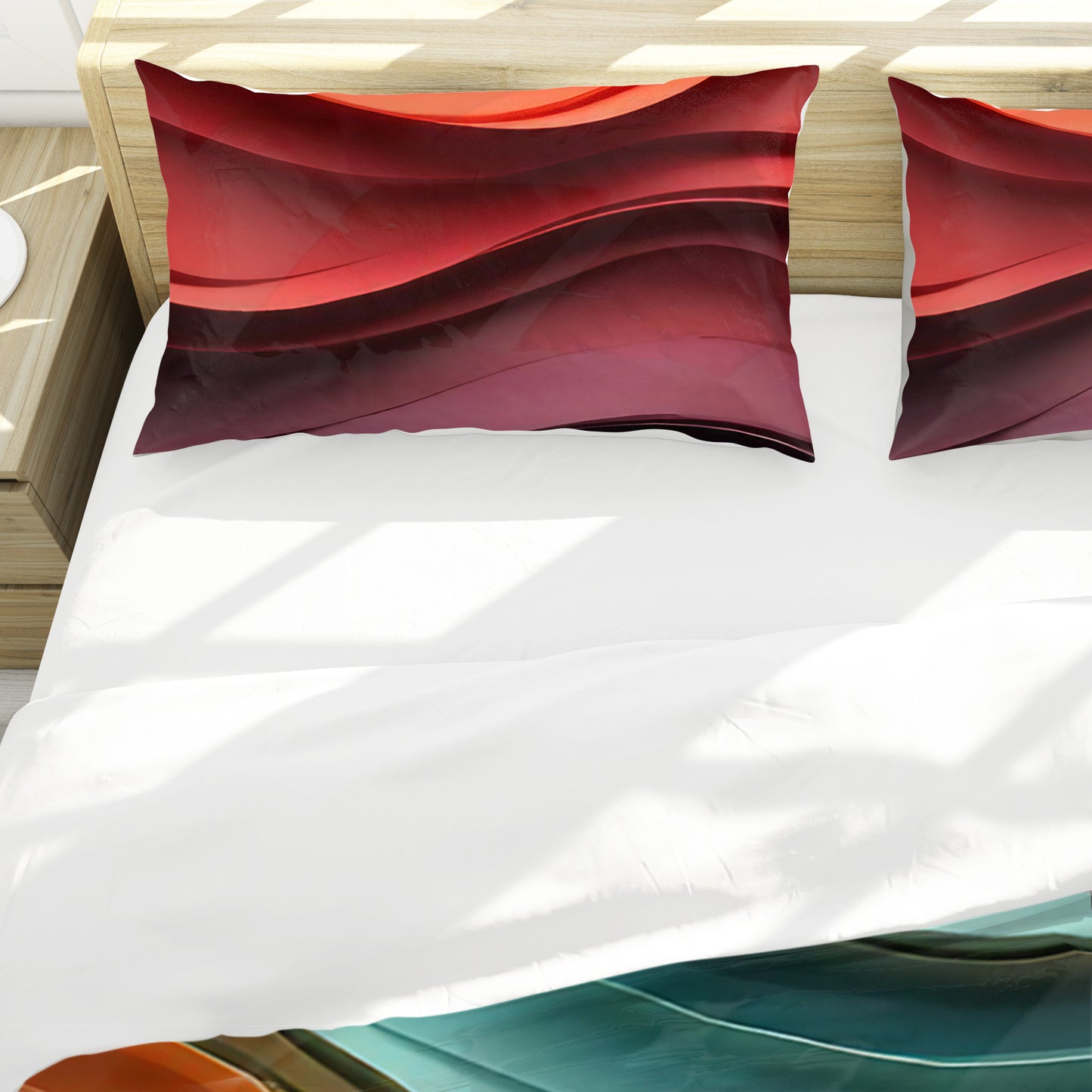 Coloured Velvet Currents Duvet Cover Set