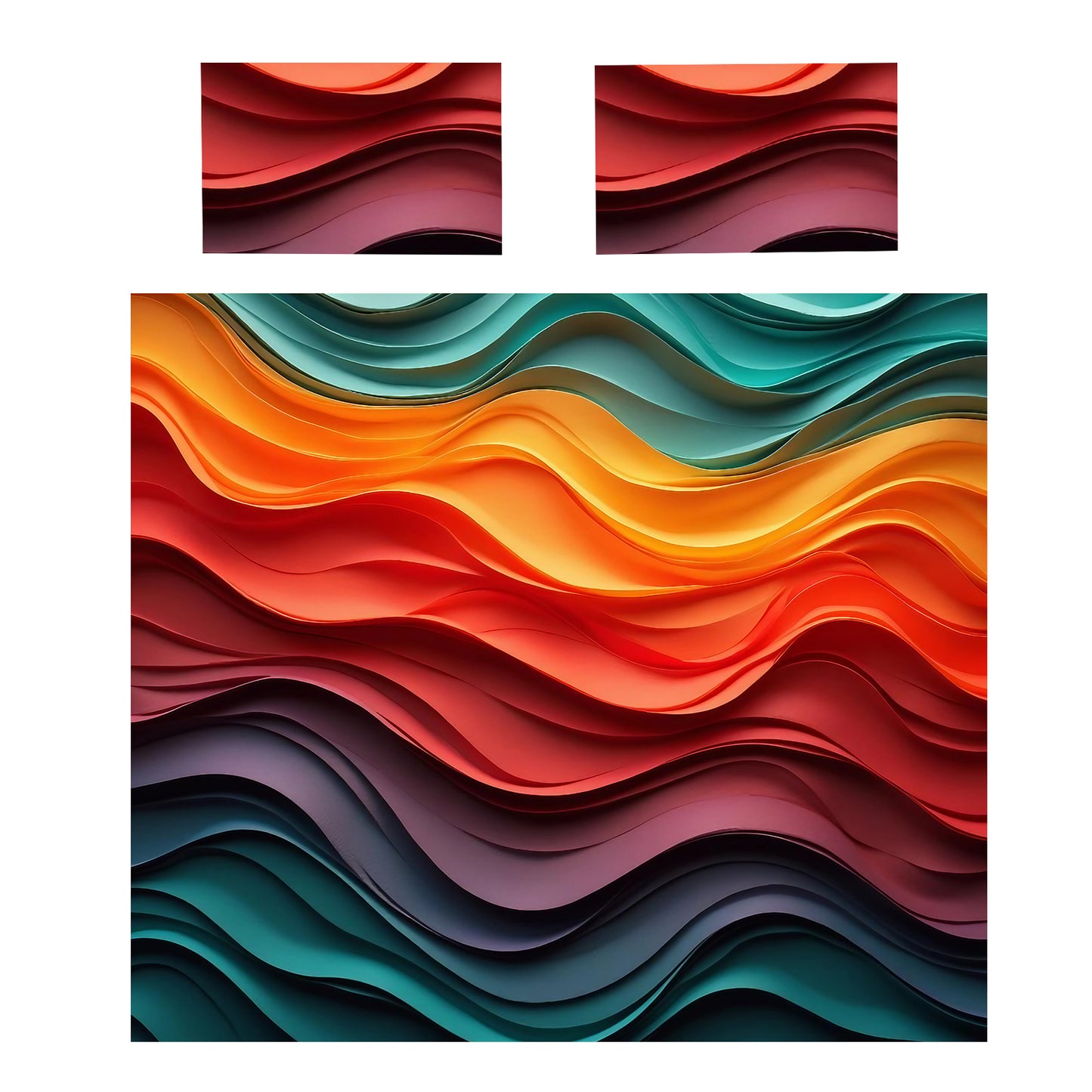 Coloured Velvet Currents Duvet Cover Set