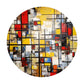 Colourful Abstract Rectangle Round Tablecloth