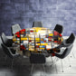 Colourful Abstract Rectangle Round Tablecloth