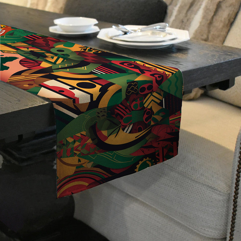 Colourful African Tribal Pattern Table Runner