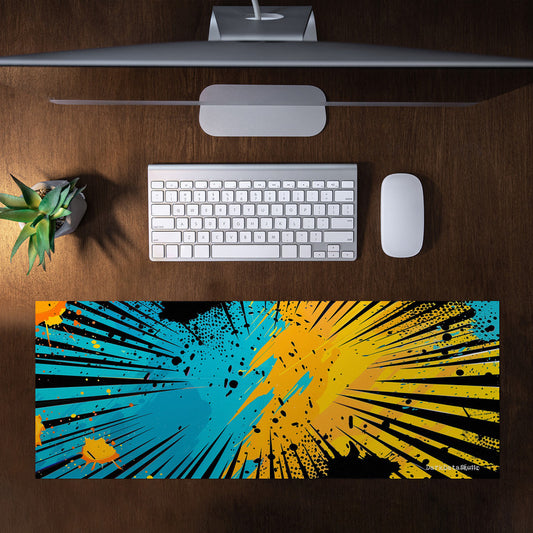 Colourful Comic Book Large Desk Pad by Wikus Schalkwyk