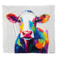 Colourful Cow Light Weight Fleece Blanket by Wikus Schalkwyk