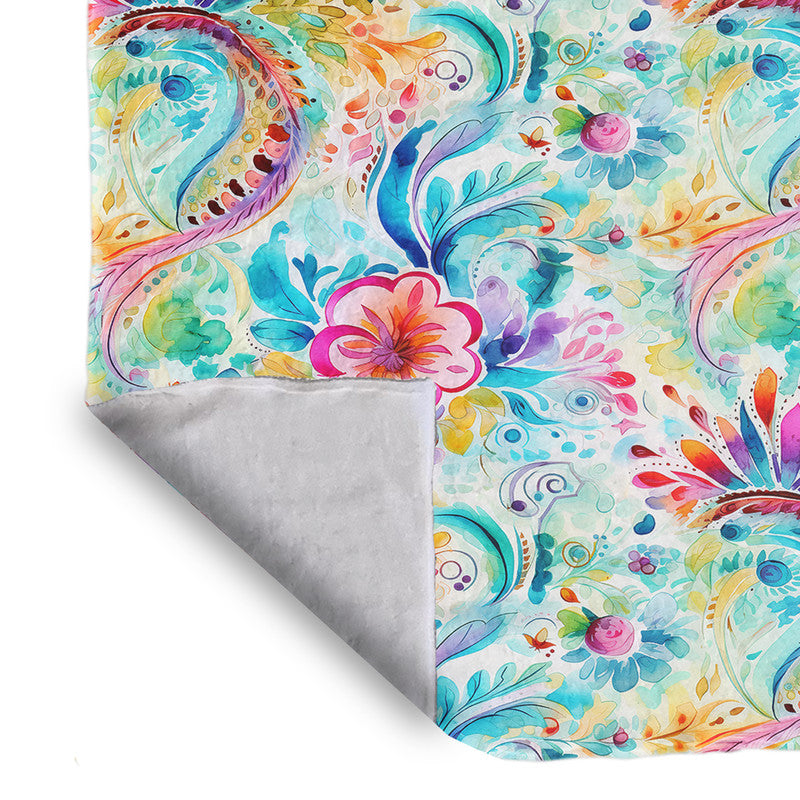 Colourful Curls Light Bed Throw