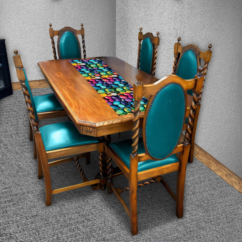 Colourful Pebbles 160cm Table Runner