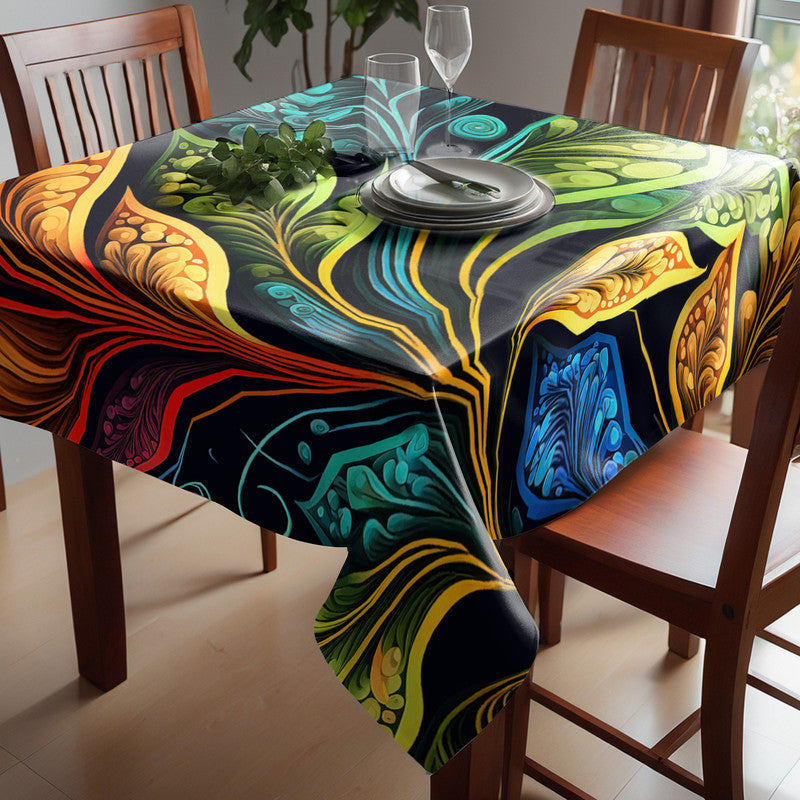 Colourful Plant Leaves Square Tablecloth