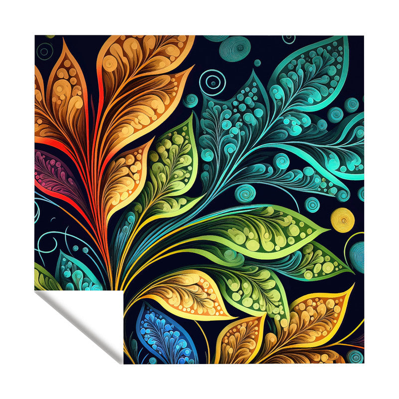 Colourful Plant Leaves Square Tablecloth