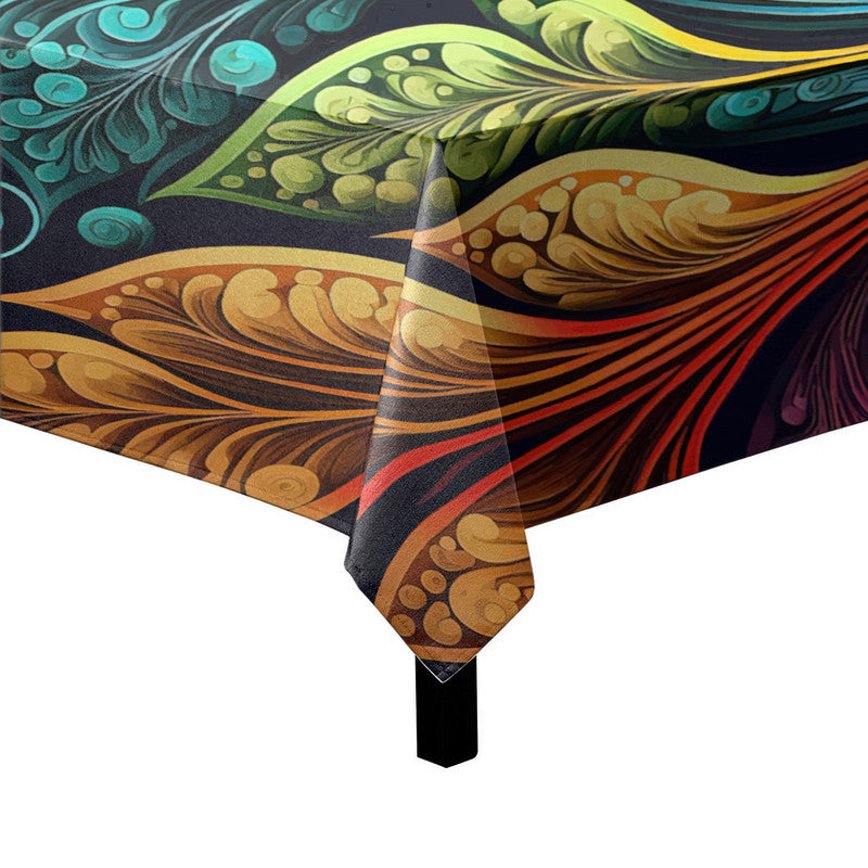 Colourful Plant Leaves Square Tablecloth
