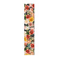 Colourful Water Painted Flowers on Black Table Runner by Mark van Vuuren