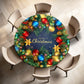 Colourful Baubles Christmas Round Tablecloth