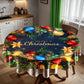 Colourful Baubles Christmas Round Tablecloth