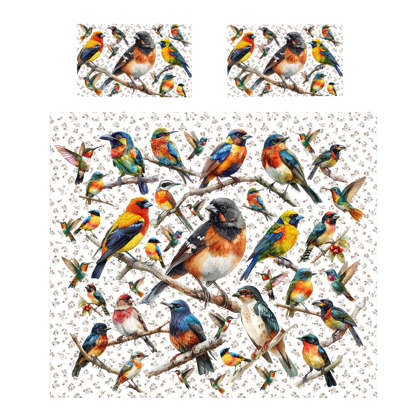 Colourful Bird Species Duvet Cover Set By Mark van Vuuren