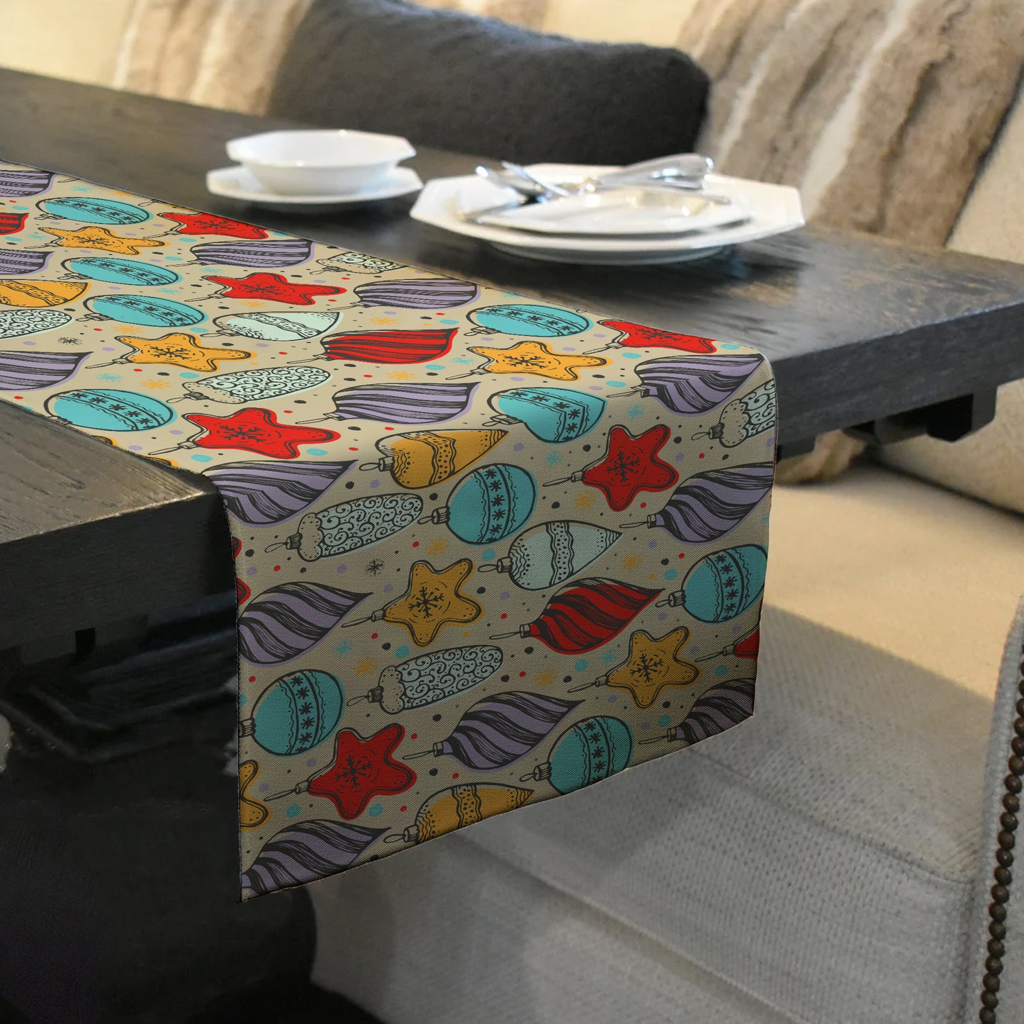 Colourful Christmas Table Runner