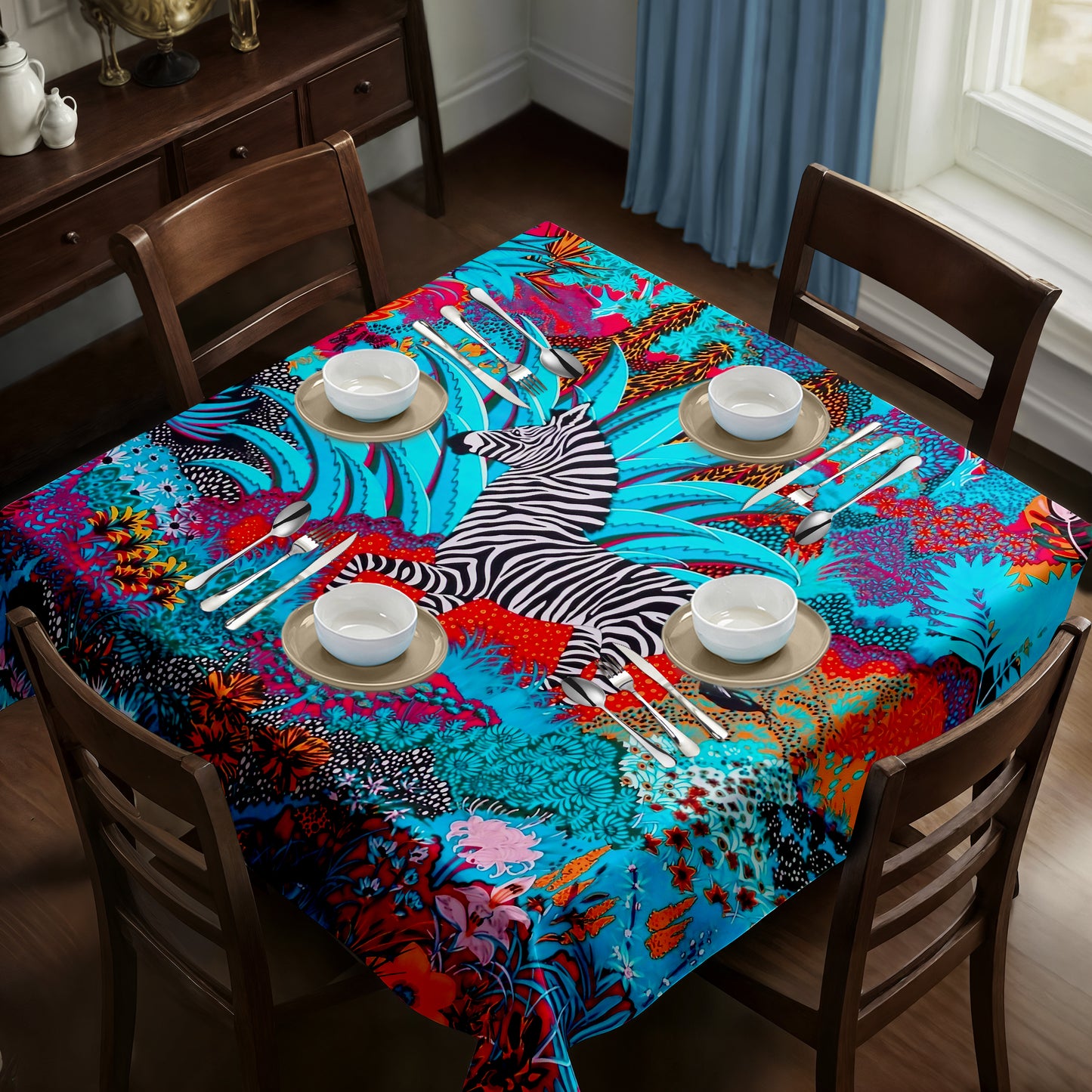 Colourful Forest Square Tablecloth