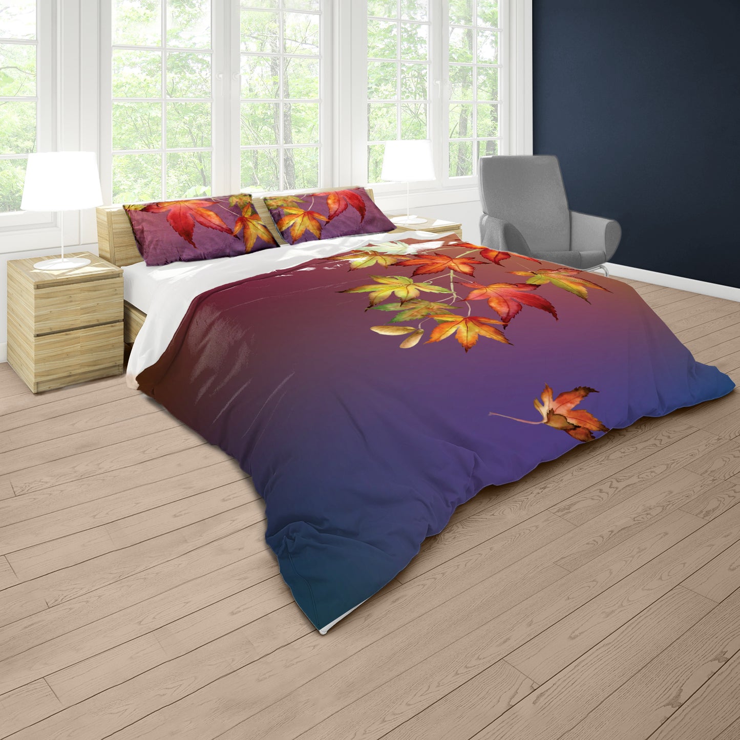 Colourful Leaves Duvet Cover Set