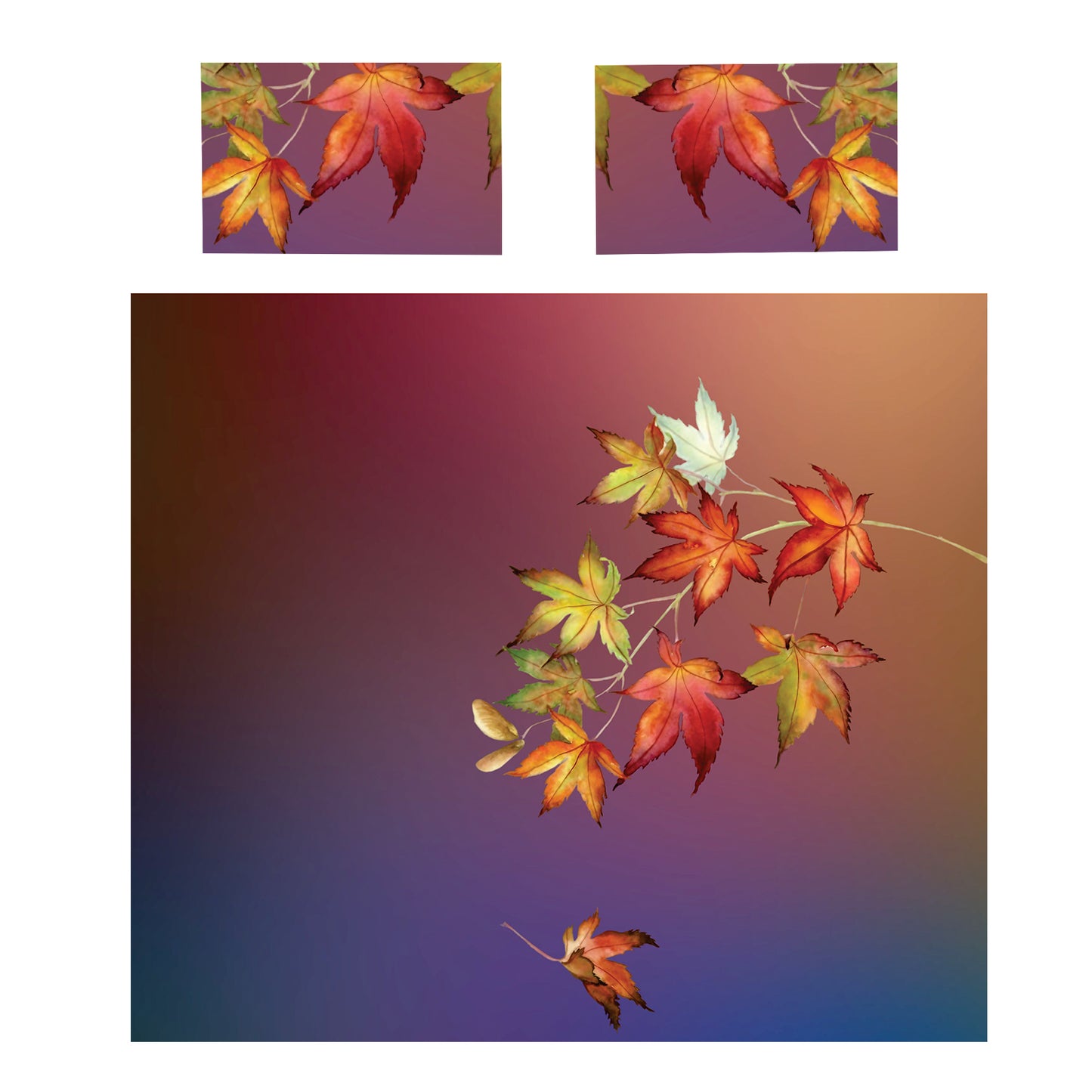 Colourful Leaves Duvet Cover Set