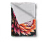 Colourful Proteas on Black Light Weight Fleece Blanket