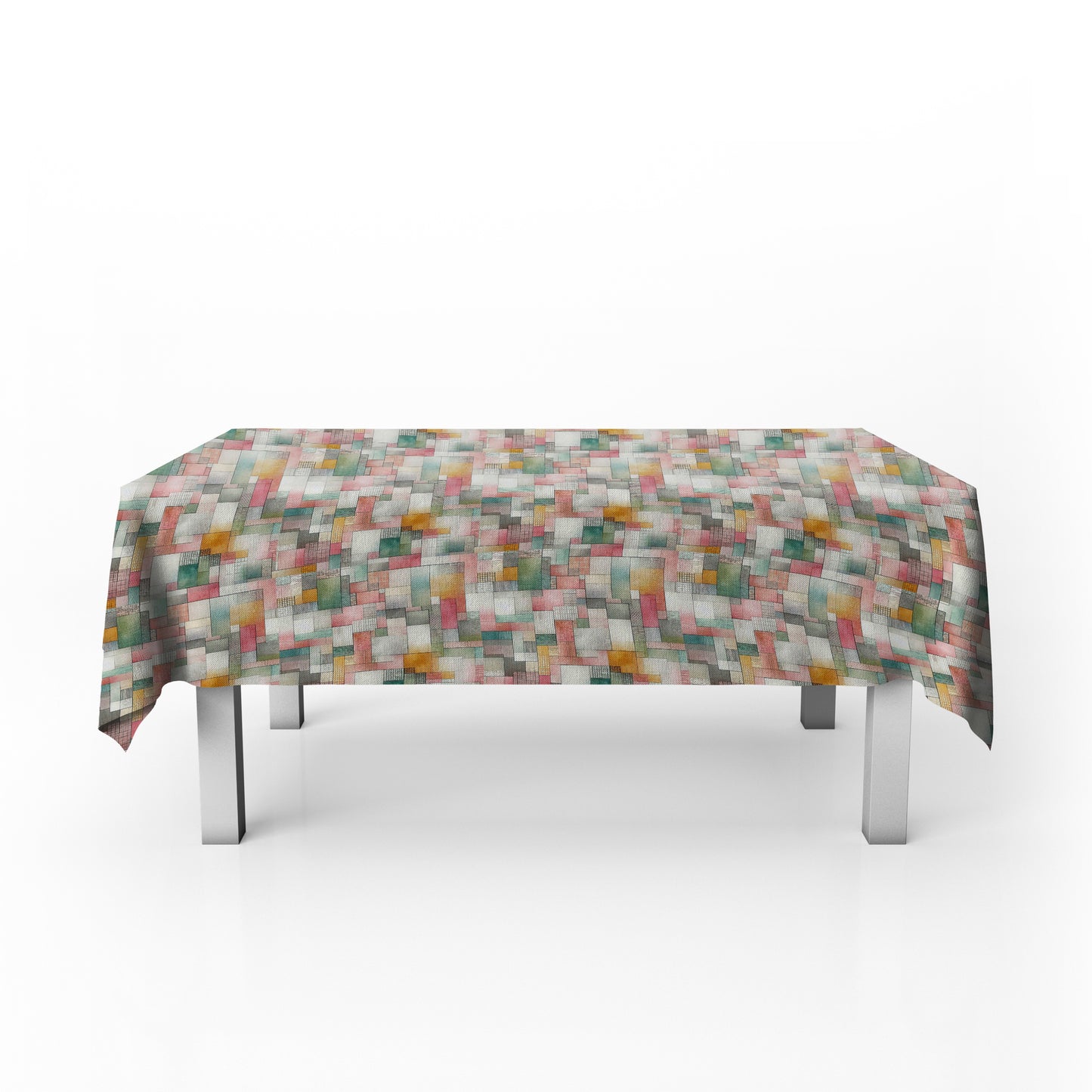 Colourful Rectangles Rectangle Tablecloth