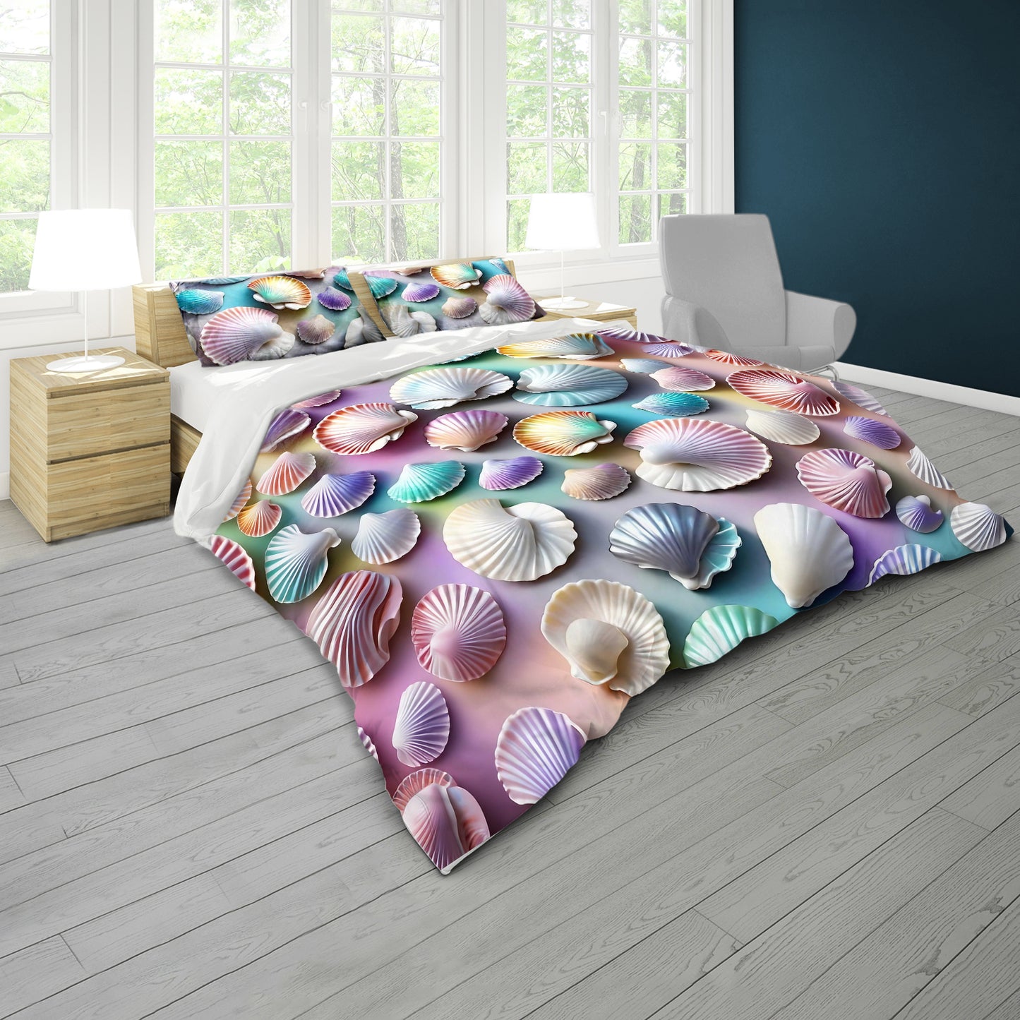 Colourful Seashells Duvet Cover Set