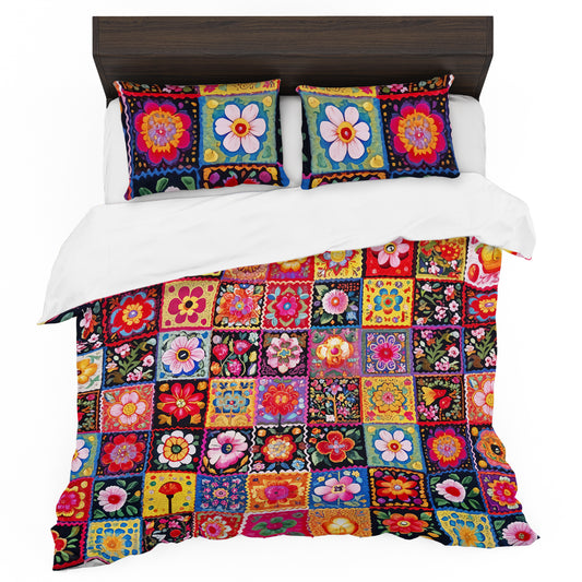Colourful Squares Duvet Cover Set