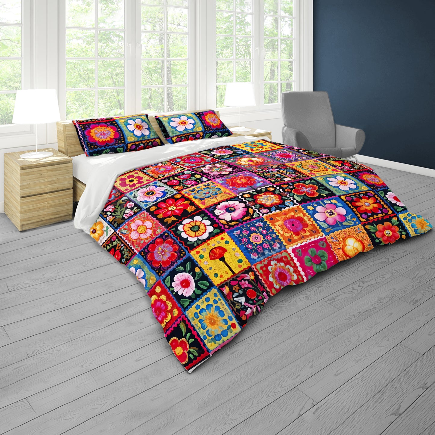 Colourful Squares Duvet Cover Set