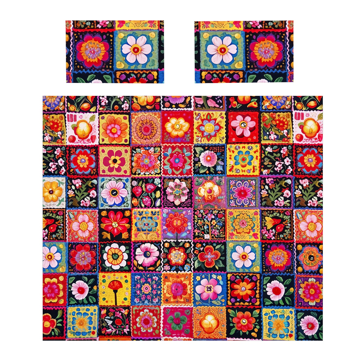 Colourful Squares Duvet Cover Set
