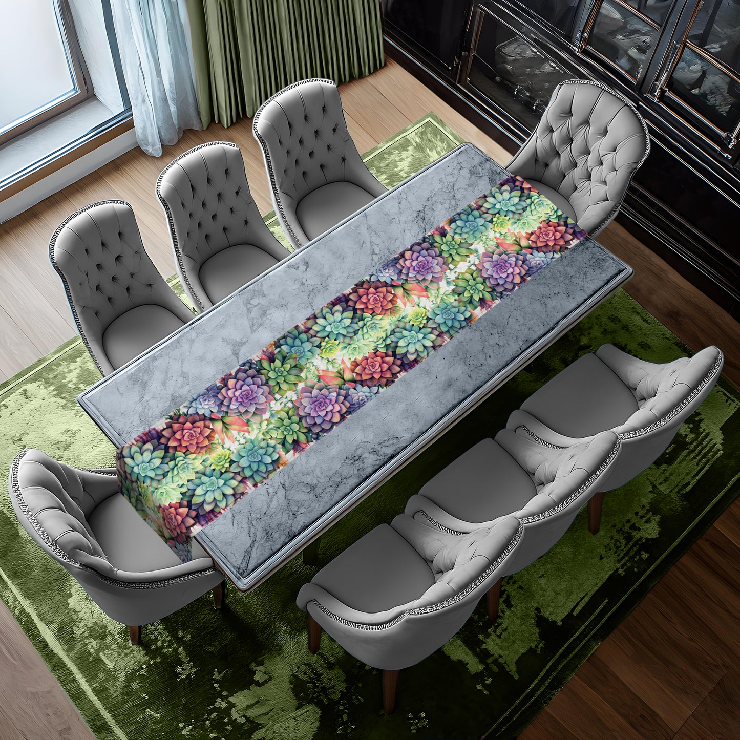 Colourful Succulents Table Runner by Mark van Vuuren