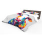 Colourful Cow Duvet Cover Set by Wikus Schalkwyk