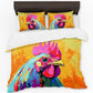 Colourful Rooster Duvet Cover Set by Wikus Schalkwyk