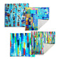 Colours Of Blue Abstract Tiles Luxury Scatter Covers Set of 4