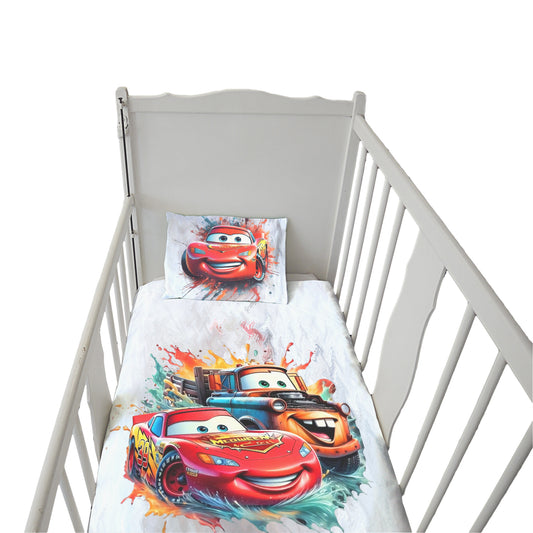 Competing Toy Cars Cot Set