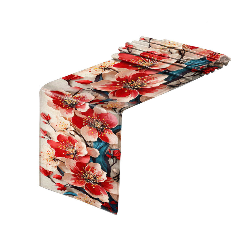 Continuous Red Table Runner