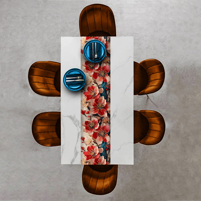 Continuous Red Table Runner