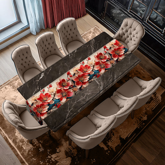 Continuous Red Table Runner