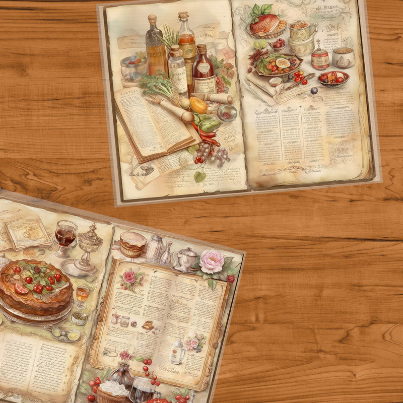 Cookbook Cake Decoupage 800mm x 600mm