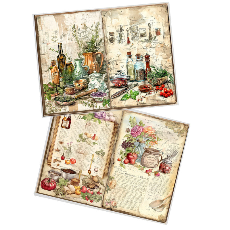 Cookbook Oils Decoupage 800mm x 600mm