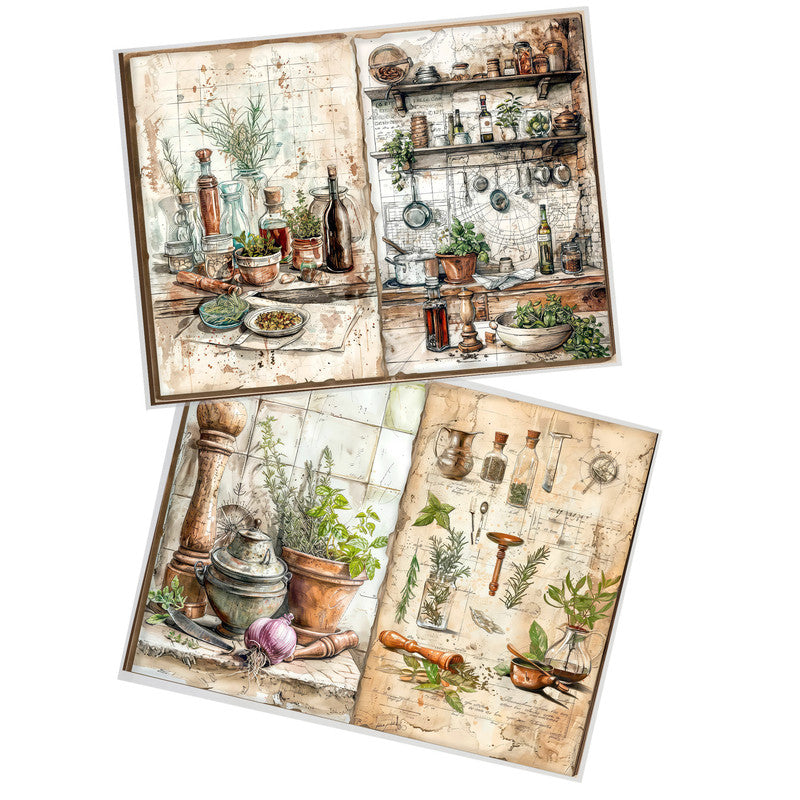 Cookbook One Decoupage 800mm x 600mm