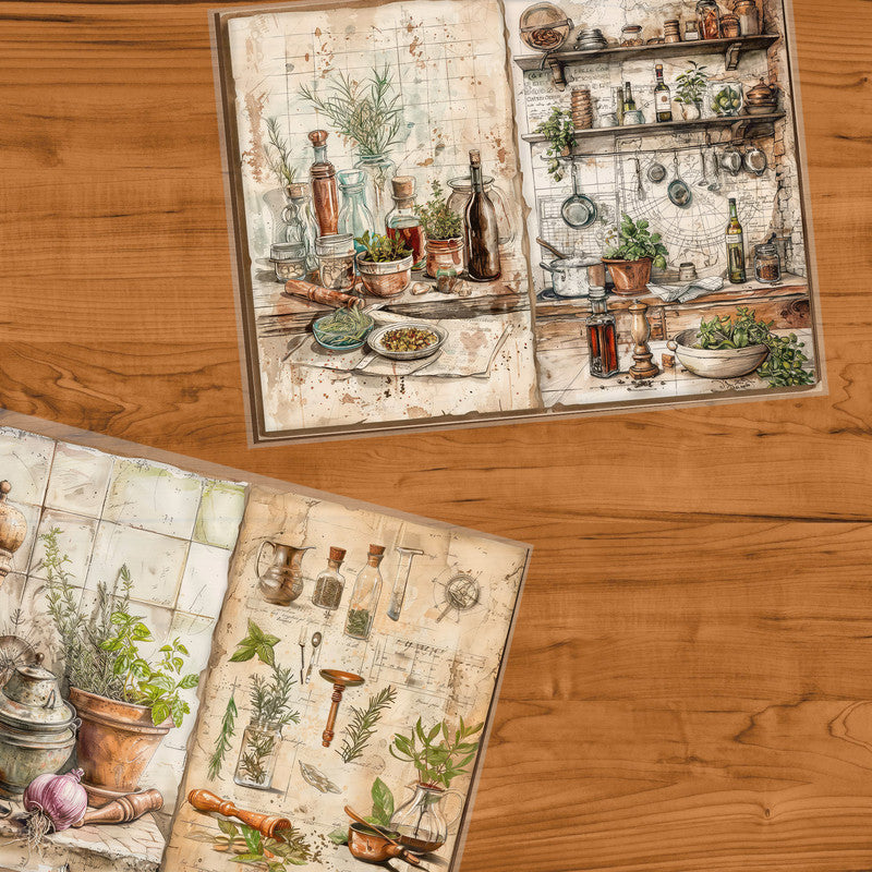 Cookbook One Decoupage 800mm x 600mm